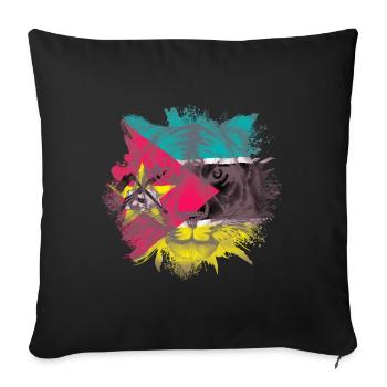 Mozambique - Sofa pillowcase 17,3'' x 17,3'' (45 x 45 cm) - black - Front
