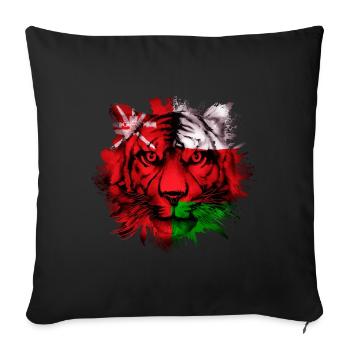 Oman - Sofakissenbezug 45 x 45 cm - Schwarz - Vorne