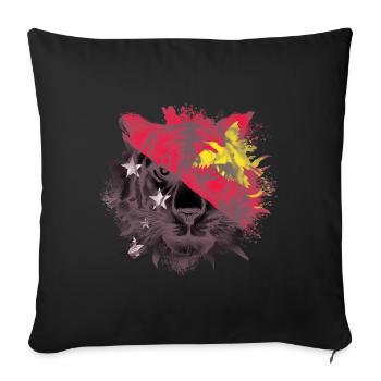Papua New Guinea - Sofa pillowcase 17,3'' x 17,3'' (45 x 45 cm) - black - Front