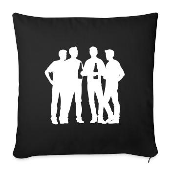 Enterrement de vie de garçon - Housse de coussin décorative 45 x 45 cm - noir - Devant