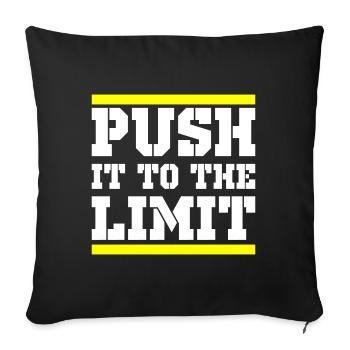 Repoussez-le à la limite Entraînement Fitness - Housse de coussin décorative 45 x 45 cm - noir - Devant