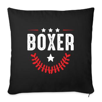 Boxer Boxen Sport - Sofakissenbezug 45 x 45 cm - Schwarz - Vorne