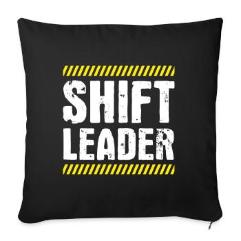 Chef de quart Shiftleader - Housse de coussin décorative 45 x 45 cm - noir - Devant