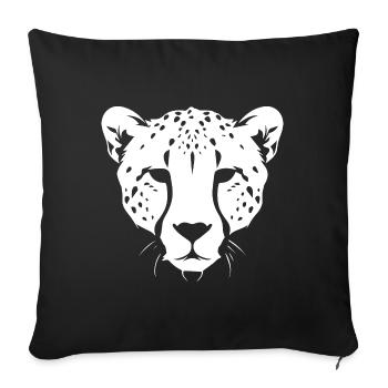 Cheetah - Sofa pillowcase 17,3'' x 17,3'' (45 x 45 cm) - black - Front