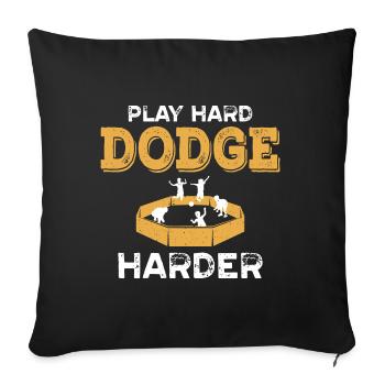 Play Hard Harder In Gaga Ball - Sofa pillowcase 17,3'' x 17,3'' (45 x 45 cm) - black - Front