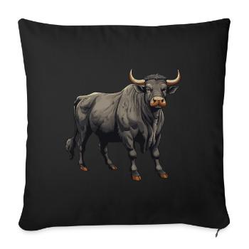 Bulle Tier - Sofakissenbezug 45 x 45 cm - Schwarz - Vorne
