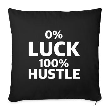 Ce n’est pas une question de chance | Objectif, succès, motivation, concentration - Housse de coussin décorative 45 x 45 cm - noir - Devant
