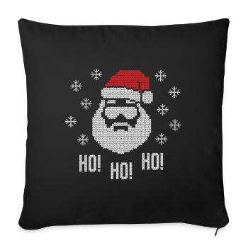 Santa Claus Ho Ho Ho Ugly Christmas cool funny - Sofa pillowcase 17,3'' x 17,3'' (45 x 45 cm) - black - Front