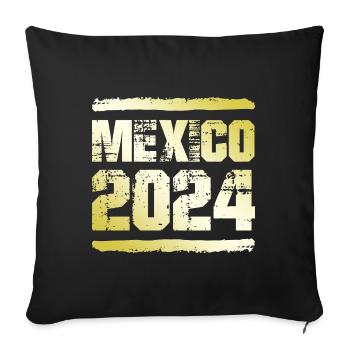 Mexique 2024 Médaille d’or - Housse de coussin décorative 45 x 45 cm - noir - Devant