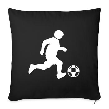 Footballers Football - Sofa pillowcase 17,3'' x 17,3'' (45 x 45 cm) - black - Front