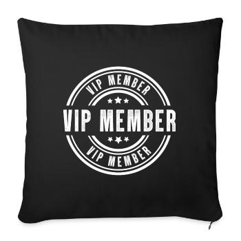 Vip Member Stempel - Sofakissenbezug 45 x 45 cm - Schwarz - Vorne