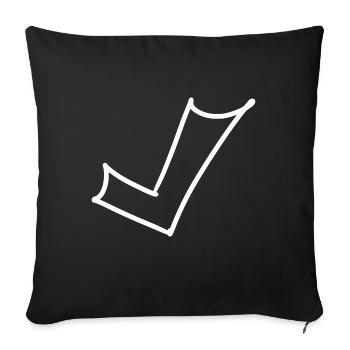 Hook Emoji Sketch Dessin - Housse de coussin décorative 45 x 45 cm - noir - Devant