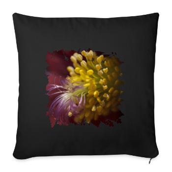 Pasque flower is used in folk medicine - Sofa pillowcase 17,3'' x 17,3'' (45 x 45 cm) - black - Front