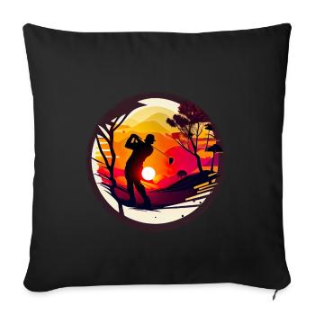 Le golf est une passion pour beaucoup de gens - Housse de coussin décorative 45 x 45 cm - noir - Devant