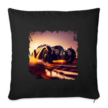 Les courses de voitures classiques sont une expérience unique - Housse de coussin décorative 45 x 45 cm - noir - Devant