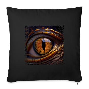 Iris photography is macro photography - Sofa pillowcase 17,3'' x 17,3'' (45 x 45 cm) - black - Front