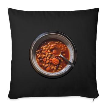 Energiewende? Bohnen essen für Gasproduktion - Sofakissenbezug 45 x 45 cm - Schwarz - Vorne