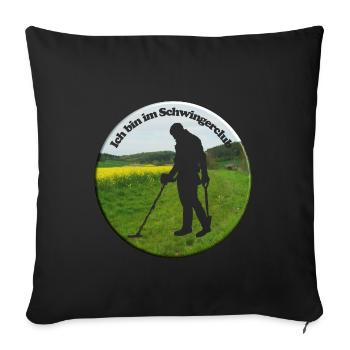 There is nothing offensive about a detector oscillator - Sofa pillowcase 17,3'' x 17,3'' (45 x 45 cm) - black - Front