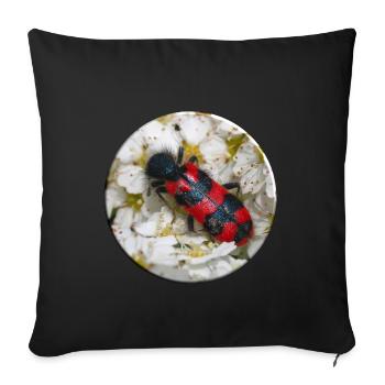 The bee beetle or beewolf - Sofa pillowcase 17,3'' x 17,3'' (45 x 45 cm) - black - Front