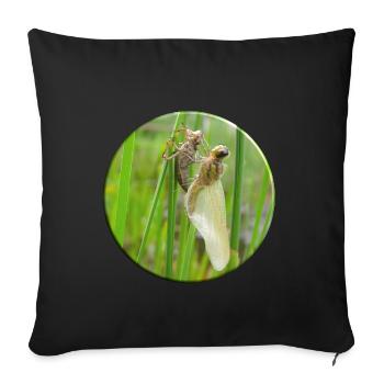 Metamorphose heißt das Zauberwort bei den Insekten - Sofakissenbezug 45 x 45 cm - Schwarz - Vorne
