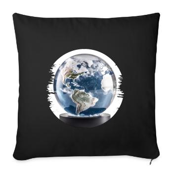 We live in a snow globe - Sofa pillowcase 17,3'' x 17,3'' (45 x 45 cm) - black - Front