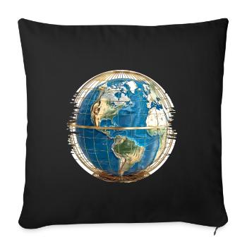 We are trapped in the golden cage - Sofa pillowcase 17,3'' x 17,3'' (45 x 45 cm) - black - Front