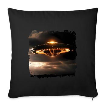 Le gouvernement américain montre des vidéos d’ovnis - Housse de coussin décorative 45 x 45 cm - noir - Devant