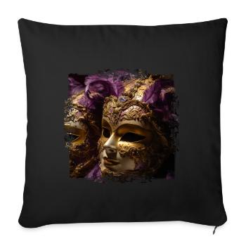 Chaque masque a sa propre signification - Housse de coussin décorative 45 x 45 cm - noir - Devant