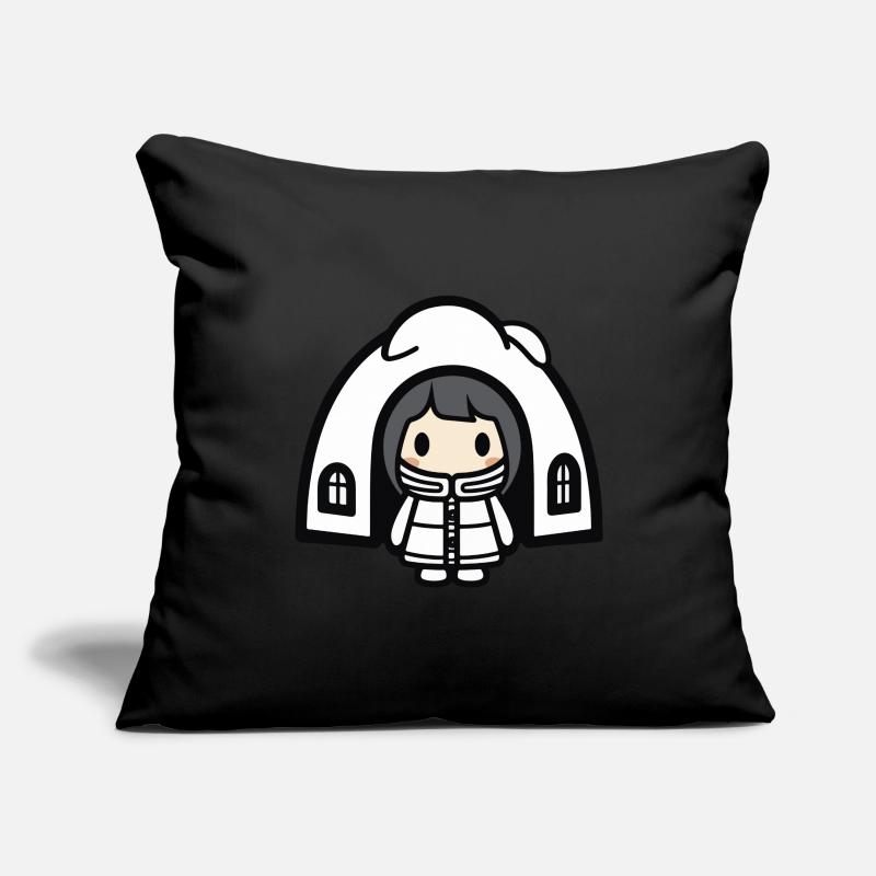 Winter Eskimo Igloo Comic Sofa pillowcase 17,3'' x 17,3'' (45 x 45 cm)