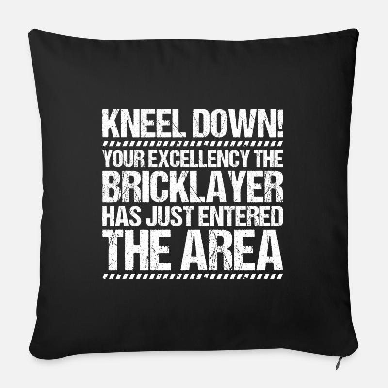 Maurer Bricklayer Mason - Sofa pillowcase 17,3'' x 17,3'' (45 x 45 cm) - black