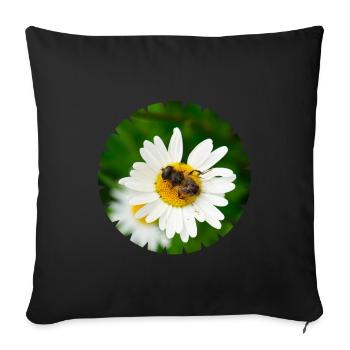 Sans insectes, il n’y a pas de graine et pas de fruit - Housse de coussin décorative 45 x 45 cm - noir - Devant
