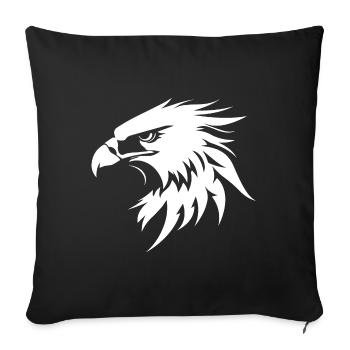 Eagle - Sofa pillowcase 17,3'' x 17,3'' (45 x 45 cm) - black - Front