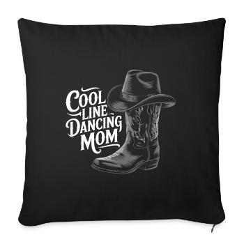 Line Dance Mom Line Dance Mom Cadeau - Housse de coussin décorative 45 x 45 cm - noir - Devant