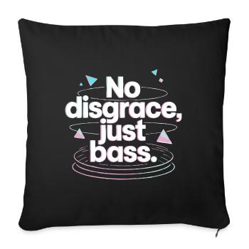Pas de disgrâce, juste de la basse rétro - Housse de coussin décorative 45 x 45 cm - noir - Devant