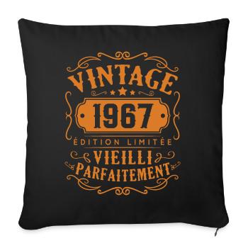 Vintage 1967 Edition Limitée - Housse de coussin décorative 45 x 45 cm - noir - Devant