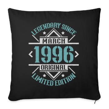 Legendär seit März 1996 limitierte Auflage - Sofakissenbezug 45 x 45 cm - Schwarz - Vorne
