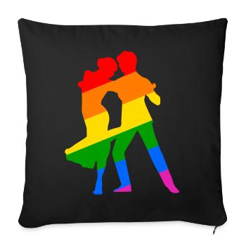 Tango LGBTQIA+ - Sofa pillowcase 17,3'' x 17,3'' (45 x 45 cm) - black - Front