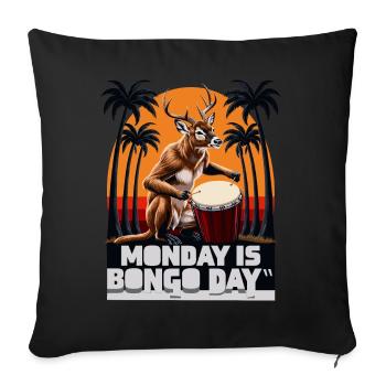 Reindeer Monkey - Sofa pillowcase 17,3'' x 17,3'' (45 x 45 cm) - black - Front