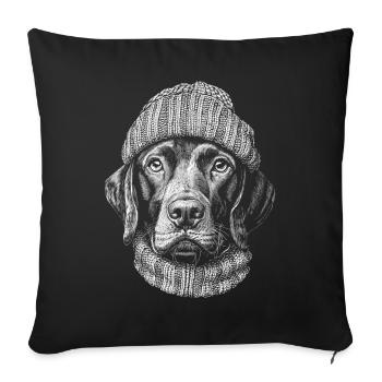 Vizsla Hat Dog Dog Vischel Hunting Dogs Hunting Dog - Sofa pillowcase 17,3'' x 17,3'' (45 x 45 cm) - black - Front