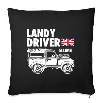 Landy Driver - Housse de coussin décorative 45 x 45 cm - noir - Devant