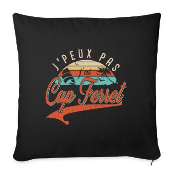 I can't I cap ferret gift man woman - Sofa pillowcase 17,3'' x 17,3'' (45 x 45 cm) - black - Front