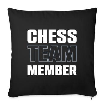 Chess Team - Sofa pillowcase 17,3'' x 17,3'' (45 x 45 cm) - black - Front