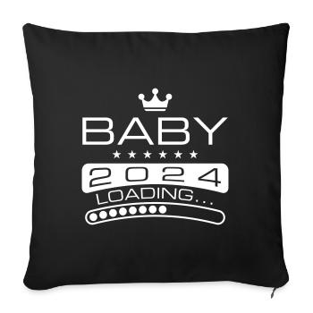 Baby 2024 Loading - Sofa pillowcase 17,3'' x 17,3'' (45 x 45 cm) - black - Front