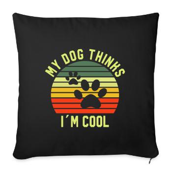 My Dog Things In Cool Dog - Sofa pillowcase 17,3'' x 17,3'' (45 x 45 cm) - black - Front