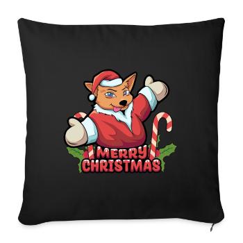 Cadeaux de Noël Noël - Housse de coussin décorative 45 x 45 cm - noir - Devant