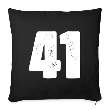 41 Zahl Trikot - Sofakissenbezug 45 x 45 cm - Schwarz - Vorne