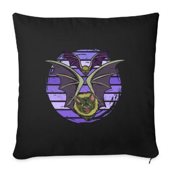 Retro Bat - Sofa pillowcase 17,3'' x 17,3'' (45 x 45 cm) - black - Front