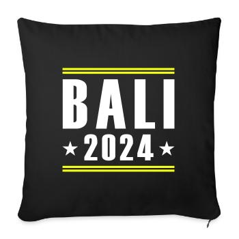 Bali 2024 - Housse de coussin décorative 45 x 45 cm - noir - Devant