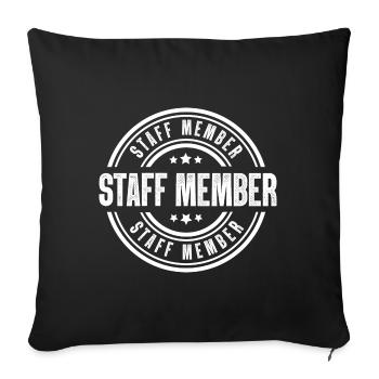 Staff Member Stempel - Sofakissenbezug 45 x 45 cm - Schwarz - Vorne