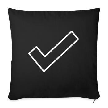 Hook Emoji Sketch Drawing - Sofa pillowcase 17,3'' x 17,3'' (45 x 45 cm) - black - Front